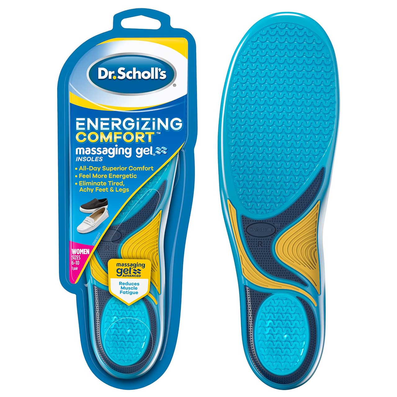 Dr. Scholl's - Women's Energizing Comfort Massaging Gel Insoles 6-10 | 1 Pair