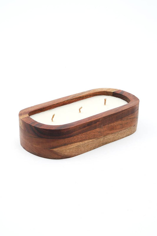 10 oz Wooden Rectangle Scented Candle