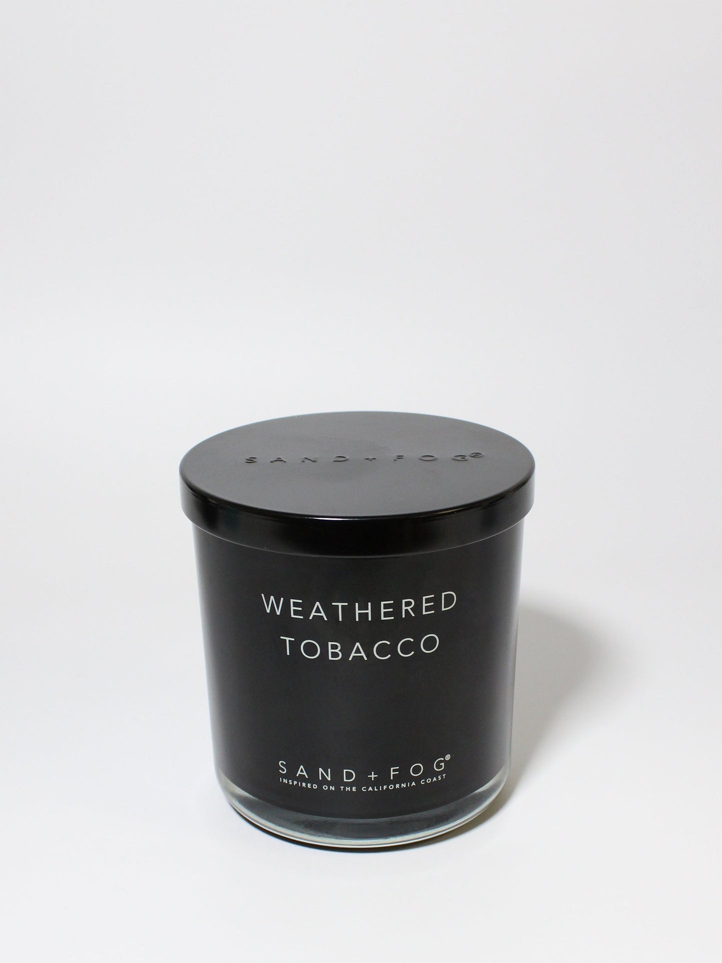 Weathered Tobacco 12 oz scented candle Black vessel with Black lid