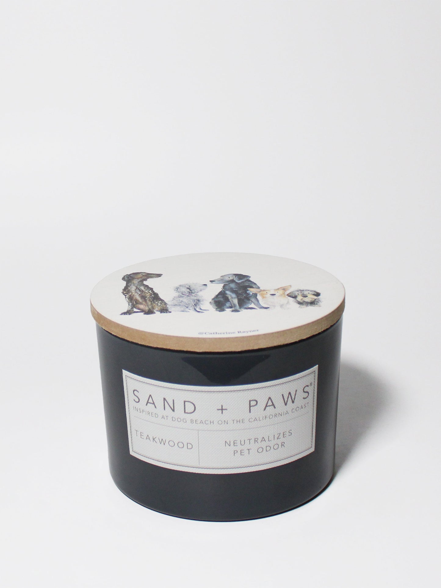 Sand + Paws Teakwood 12 oz scented candle