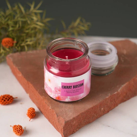 3oz Cherry Blossom Mason Jar Candle, Set of 4