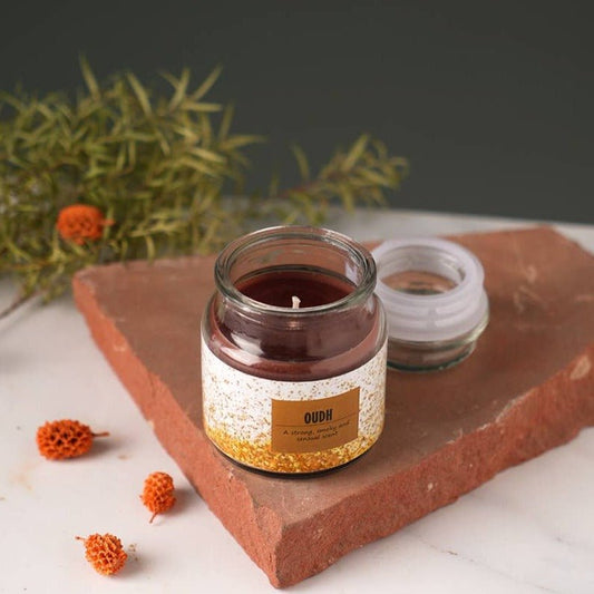 3oz Oudh Mason Jar Candle, Set of 4