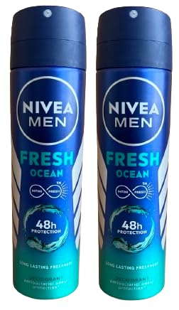 Nivea Men Fresh Ocean Deodorant, 48 Hr Protection, 150 Ml (93 g), Value Bundle - Pack of 2