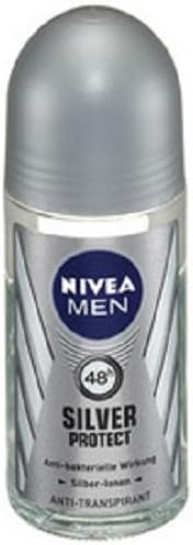 Nivea Deo Roll-on Roller Men Silver Protect Dynamic Power Deodorant Pack of 6 x 50 ml