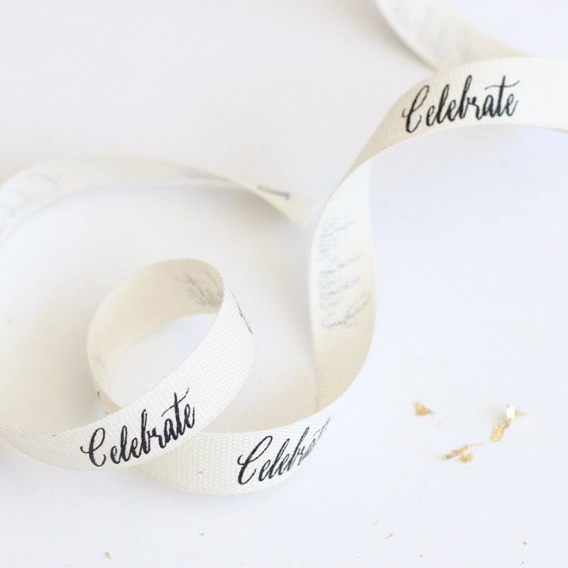 Studio Carta Celebrate Caligraphy Ribbon (3/8" x 20 yards)
