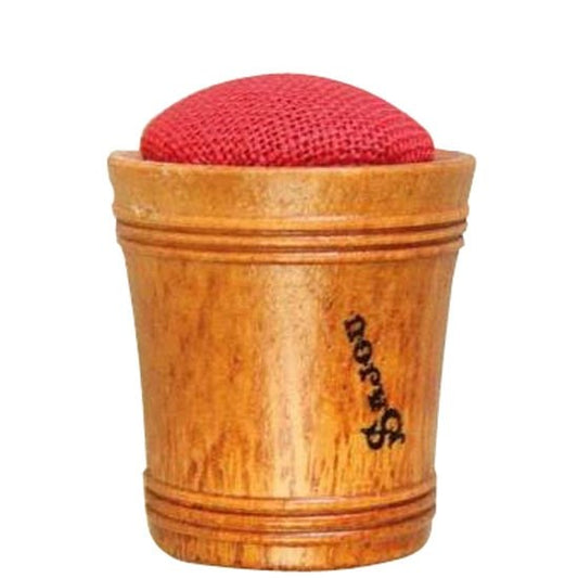 Sajou Wooden Pin Cushion – Red Linen (1 pc)