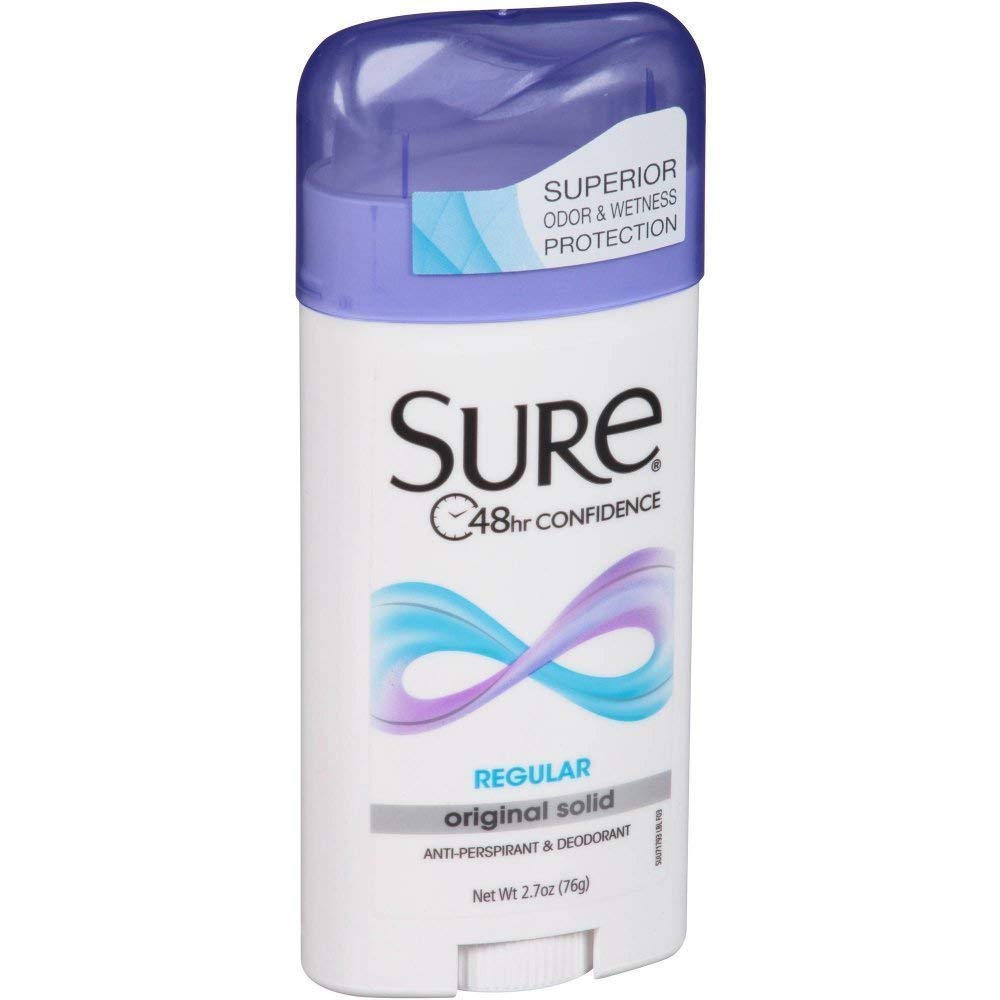 Sure Deodorant 2.7 Ounce Original Solid Regular (79ml) (3 Pack)