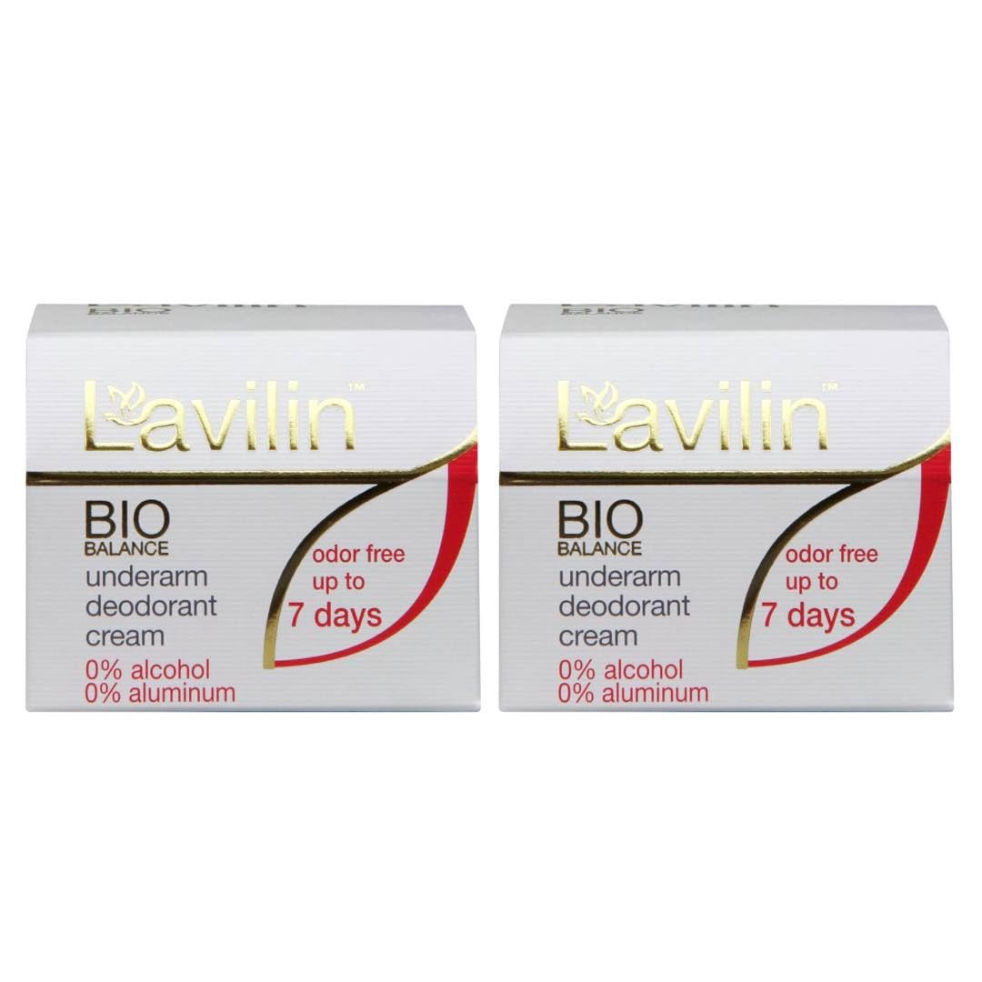 Lavilin Bio Balance Underarm Deodorant Cream, Up to 7 Days Odor Free (2 Pack)