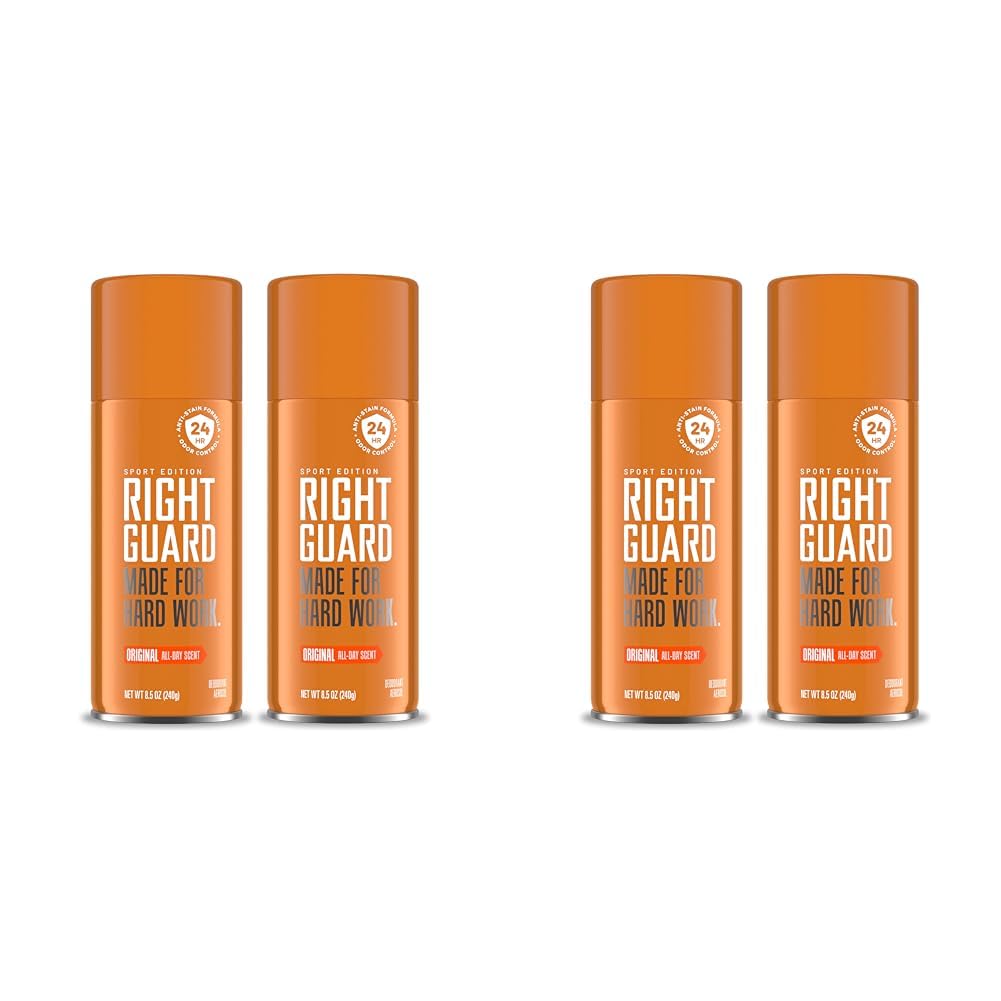 Right Guard Sport Deodorant Spray | Anti-Stain Spray Deodorant For Men | Aluminum Free | 24-Hour Odor Control | Original Scent, 8.5 oz. (2 count) (Pack of 2)