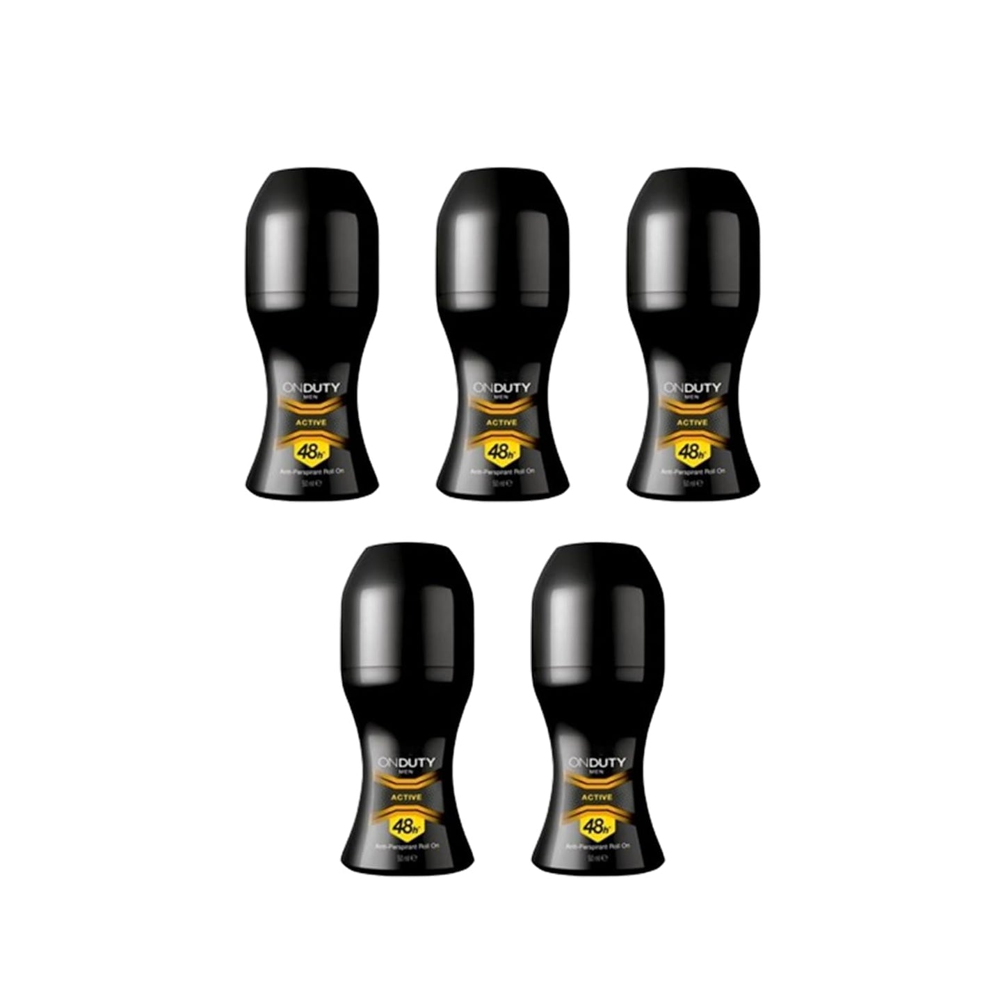 On Duty Active Men's Antiperspirant Roll-On Deodorant 50 ml, Confidence with protection that lasts for hours!, Protective barrier against sweat with Dry pore technology (Pack Of 5)