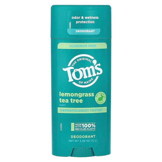 Tom's of Maine Complete Protection Aluminum-Free Natural Deodorant, Lemongrass Tea Tree, 3.25 OZ