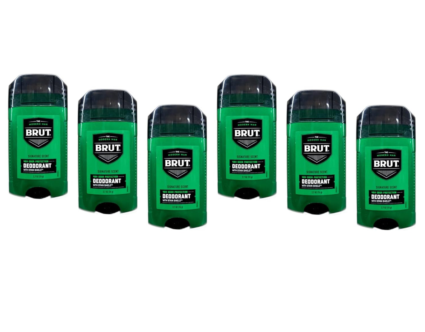 Brut Deodorant 2.25oz Oval Solid Classic Scent (6 Pack)