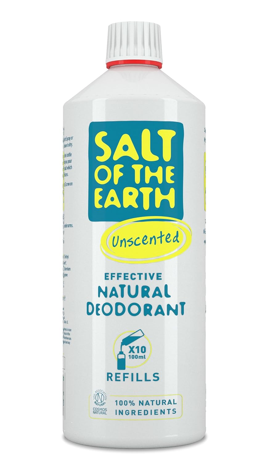 Salt of the Earth Natural Unisex Deodorant Spray Unscented Refill 1 Litre