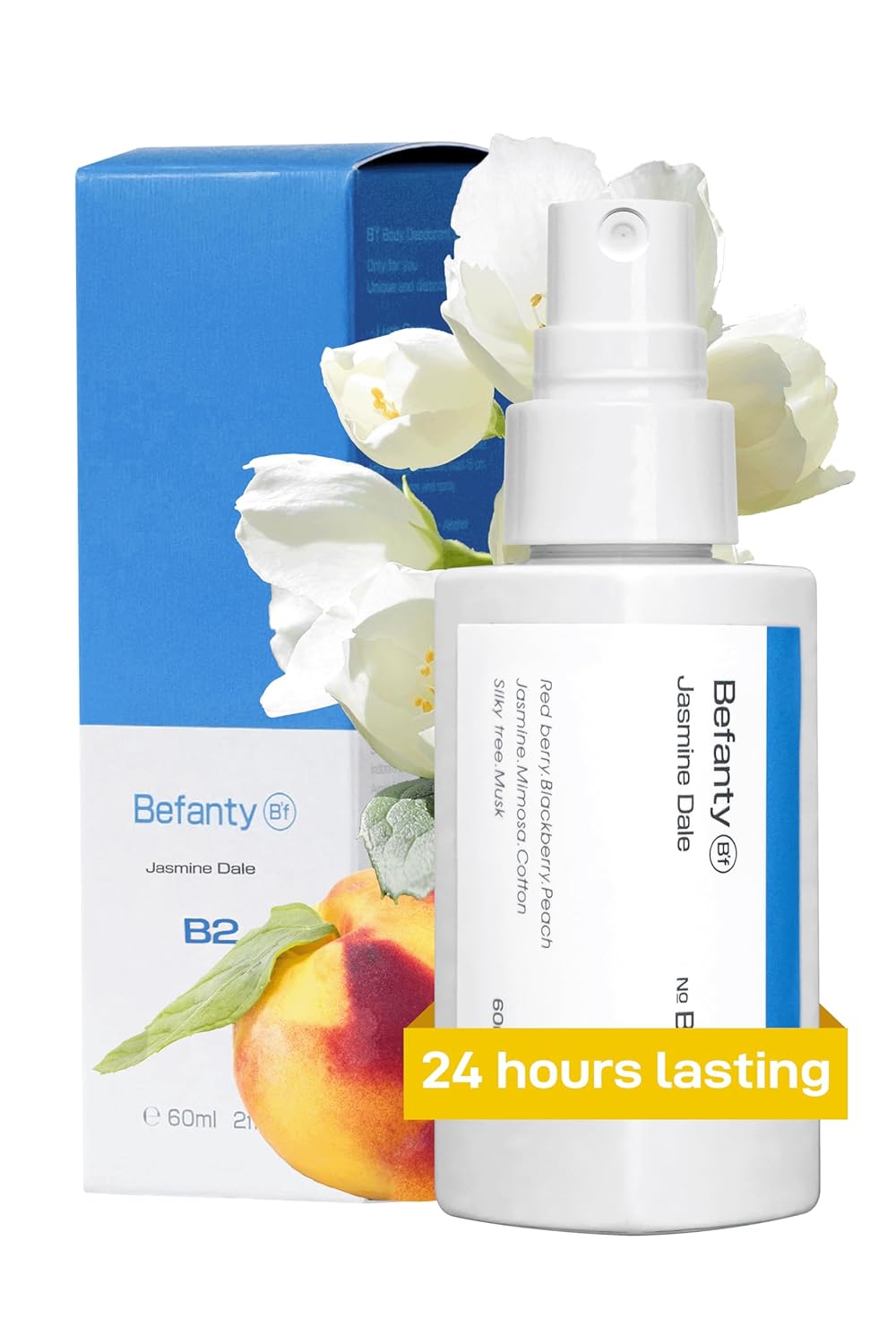 Natural Spray Deodorant for Women, Aluminum Free Deodorant for Men, 24 Hours Odor Protection, Travel and Pocket Size Body Spray, Suitable for Sensitive Skin - Jasmine Dale 2.0 fl oz