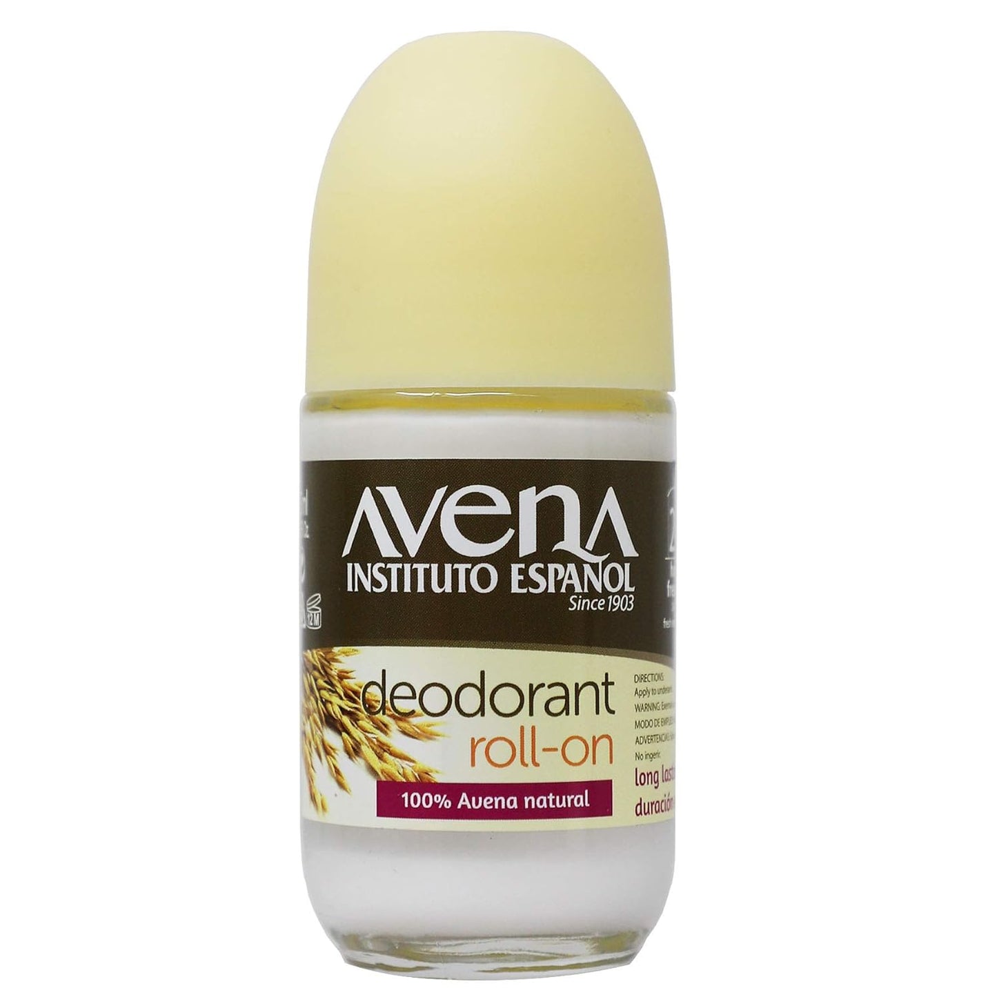 Instituto Espanol Avena Roll On Deodorant, 2.5 fluid_ounces (Pack of 4)