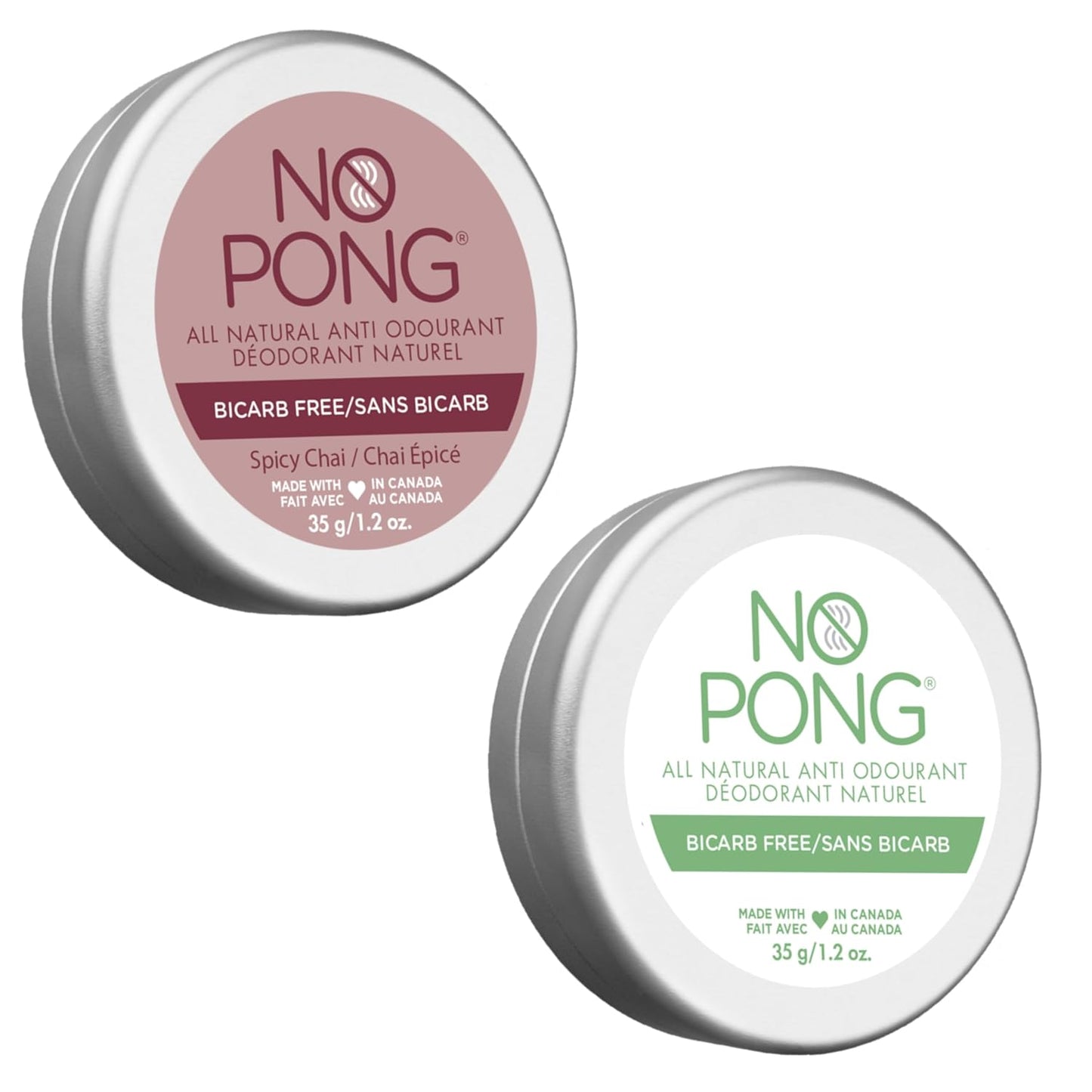 No Pong Baking Soda-Free Natural Deodorant Bundle