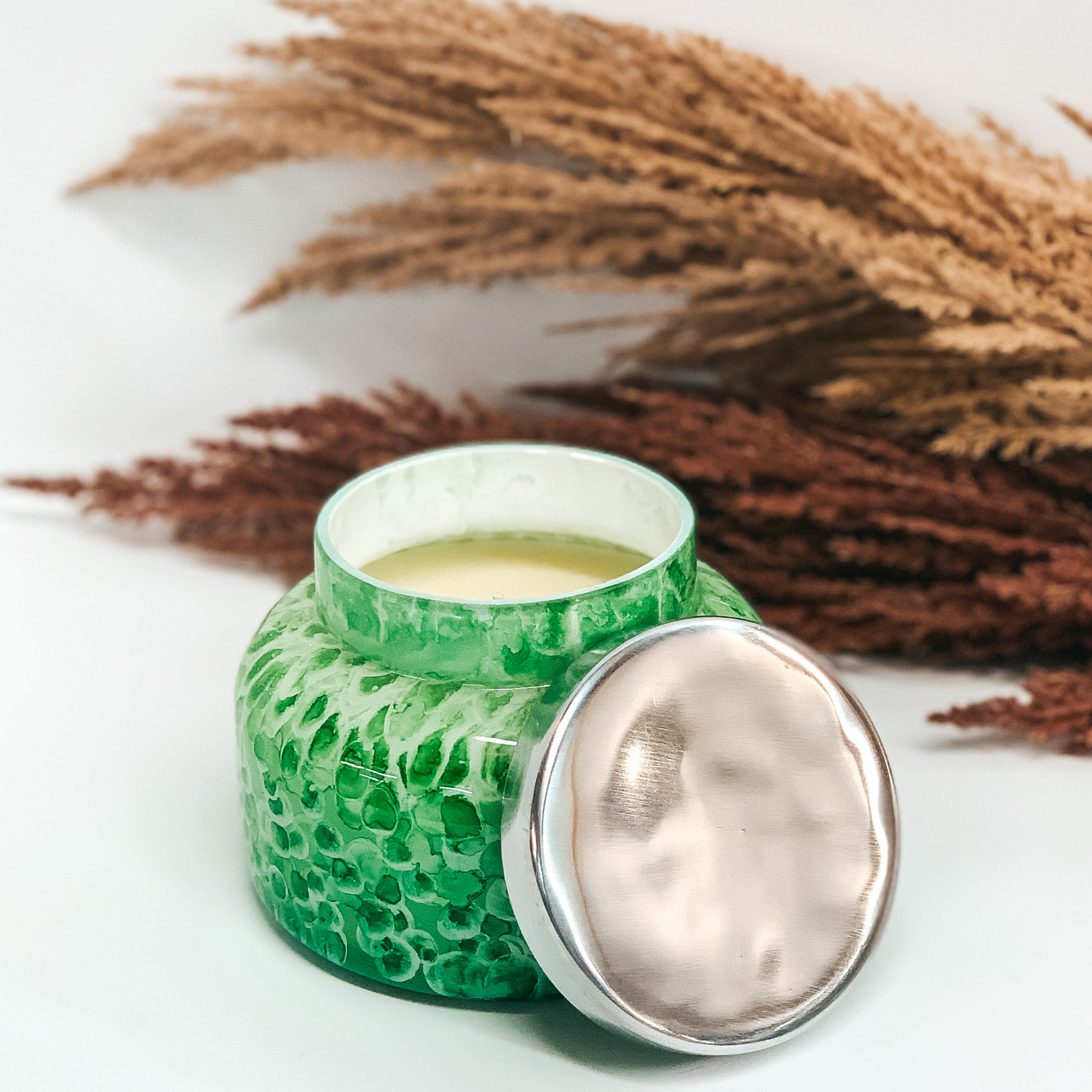 Capri Blue | 19 oz. Watercolor Jar Candle in Mint | Volcano