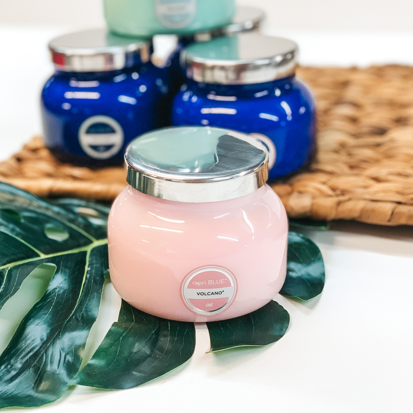 Capri Blue | 8 oz. Petite Jar Candle in Bubblegum Pink | Volcano