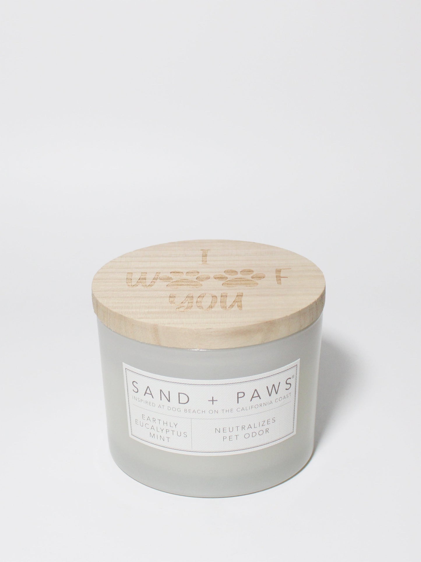 Sand + Paws Earthly Eucalyptus Mint 12 oz scented candle