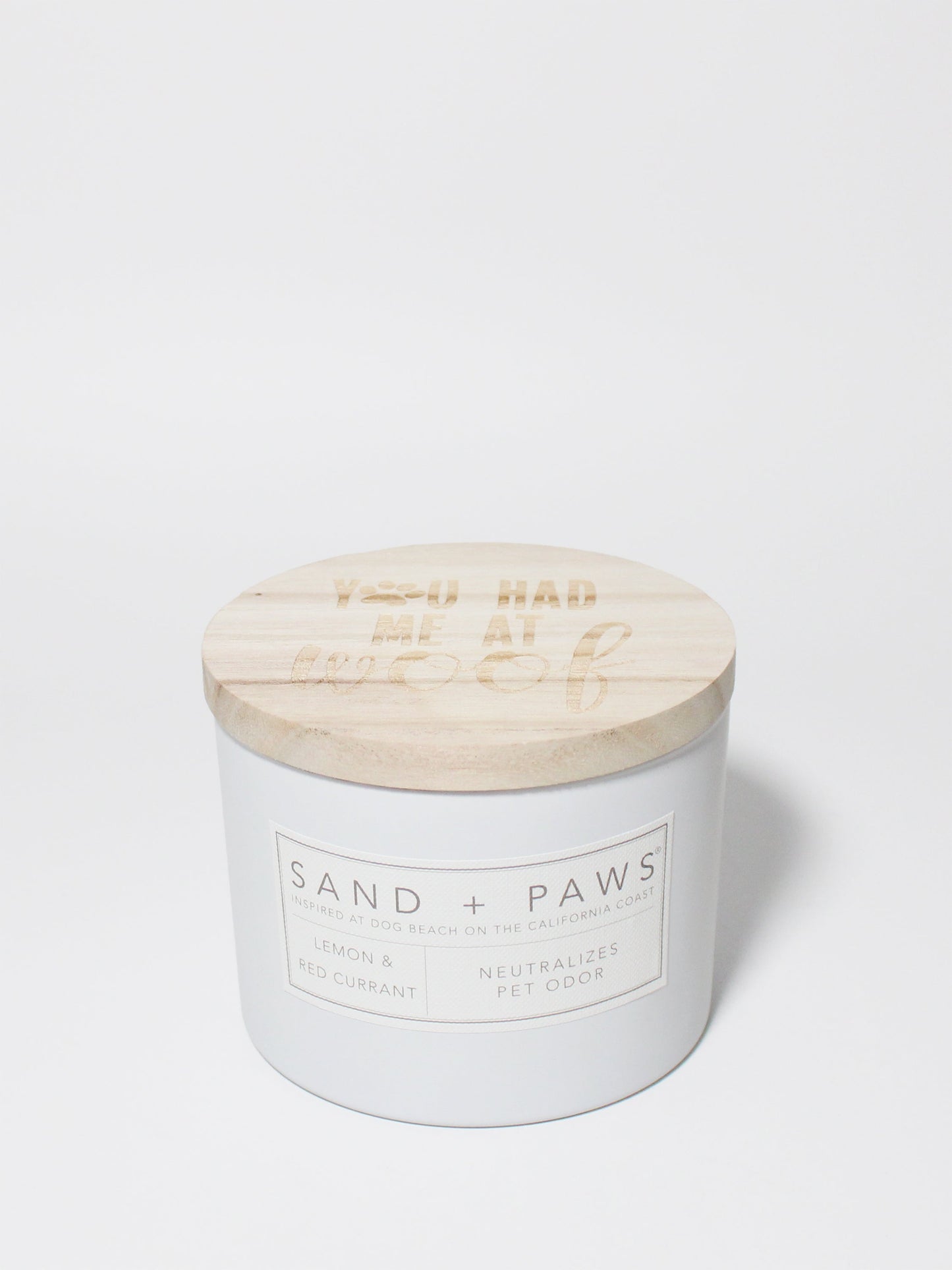 Sand + Paws Lemon & Red Currant 12 oz scented candle