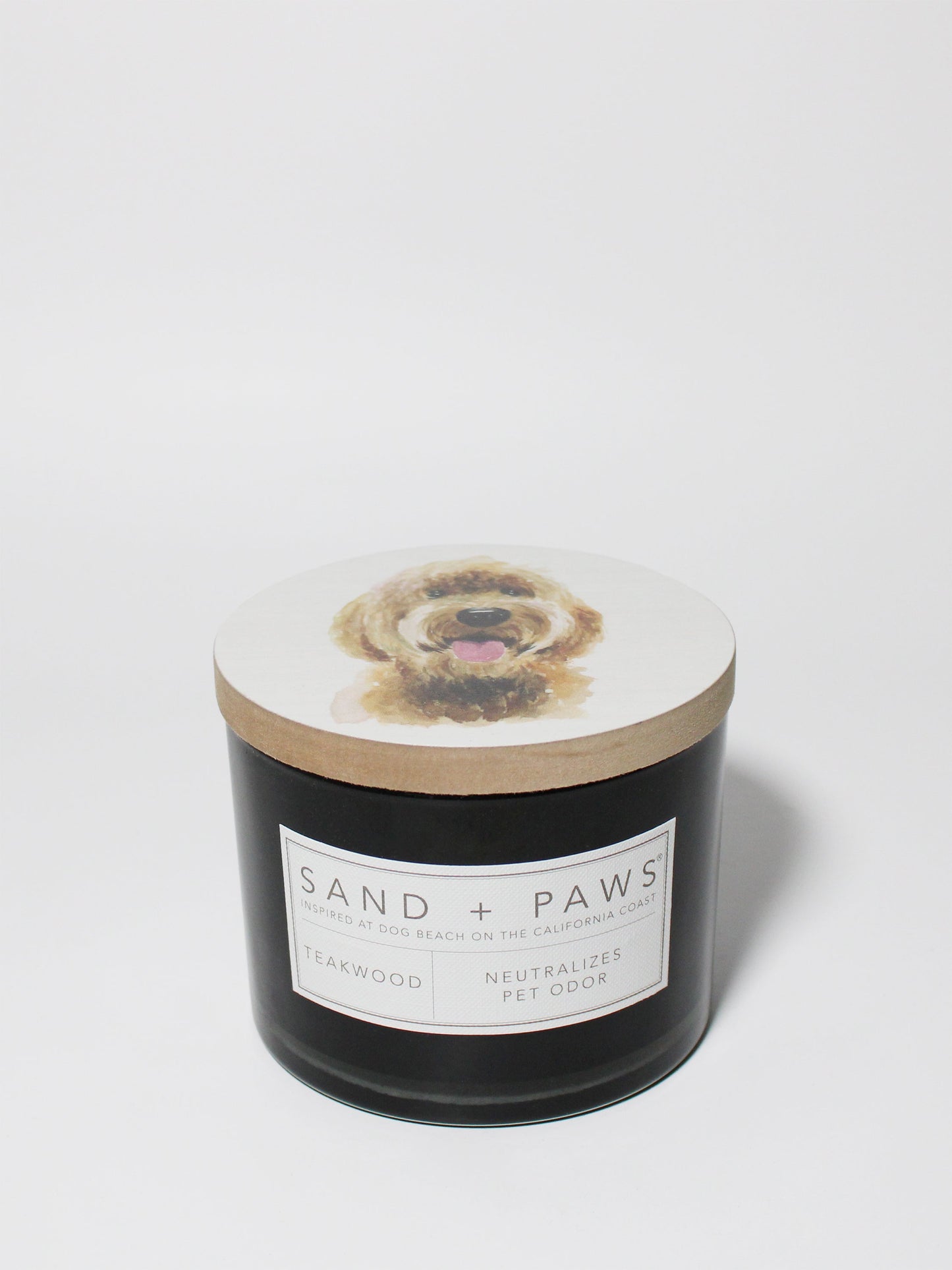 Sand + Paws Teakwood 12 oz scented candle