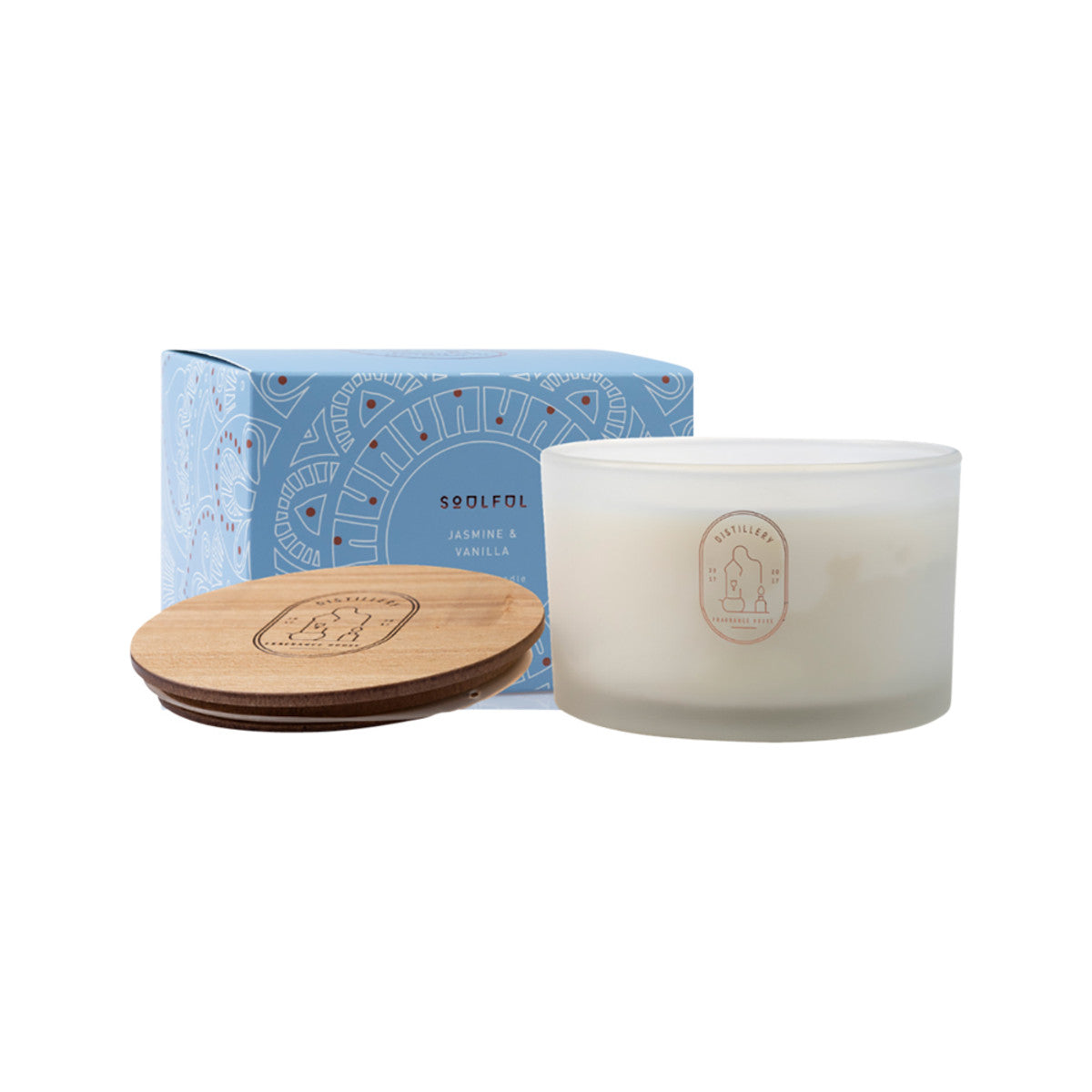 Distillery Fragrance House Soy Candle Jasmine & Vanilla Soulful 450g