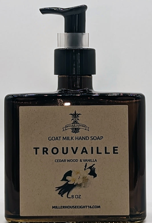 Trouvaille, goat milk hand soap.