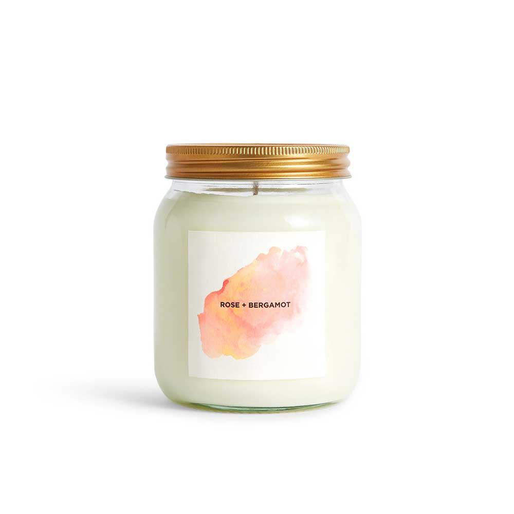 Floral - Rose & Bergamot Aromatherapy Candle