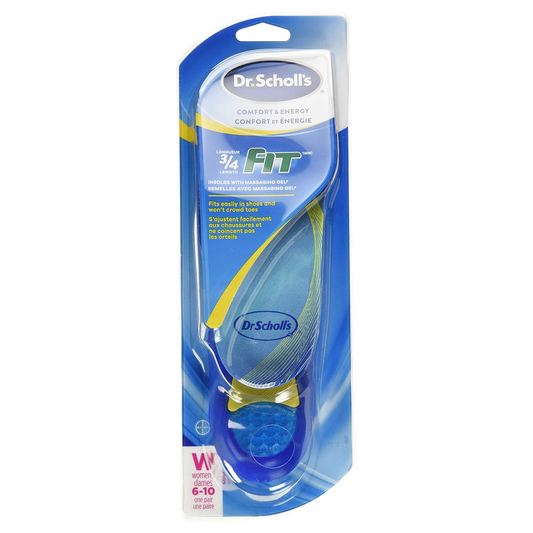 Dr. Scholl's  - Comfort & Energy Insoles with Massaging Gel 3/4 Fit - Women 6-10 | 1 Pair