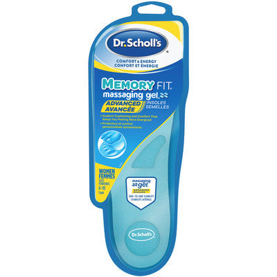 Dr. Scholl's - Memory Fit  - Massaging Gel Advanced Insoles - Women's Sizes 6 -10 | 1 Pair