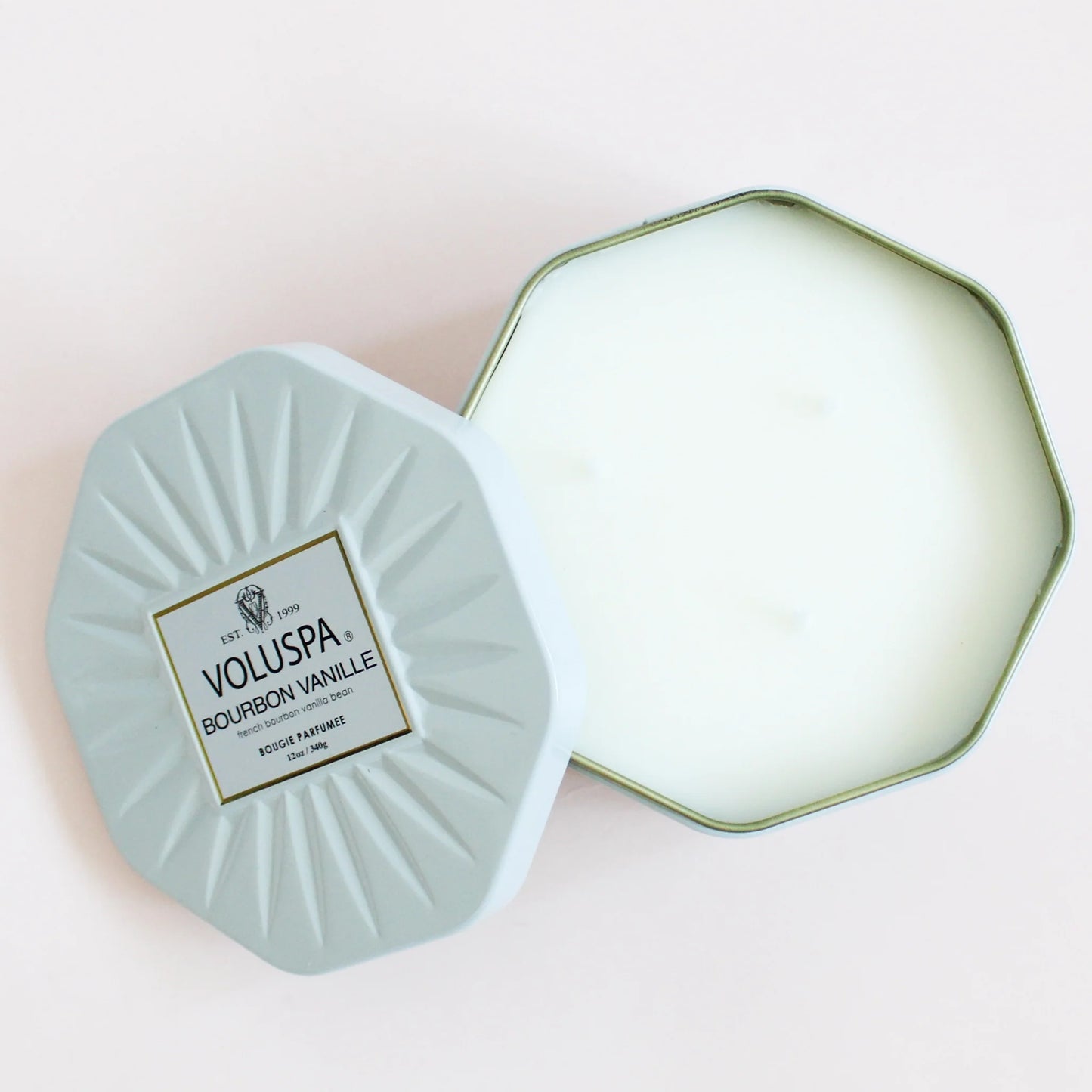 Bourbon Vanille Candle | Octagon Tin
