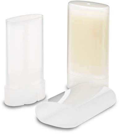 Natural Oval Deodorant Container - Empty - .50 Ounce - Twist-Up Refillable Plastic Tube for DIY Deodorants - Cosmetic Crafts - Pack of 6 – Flat Cap- By Natural Farms