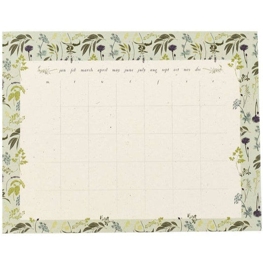 Garden Herb Monthly Desk Pad