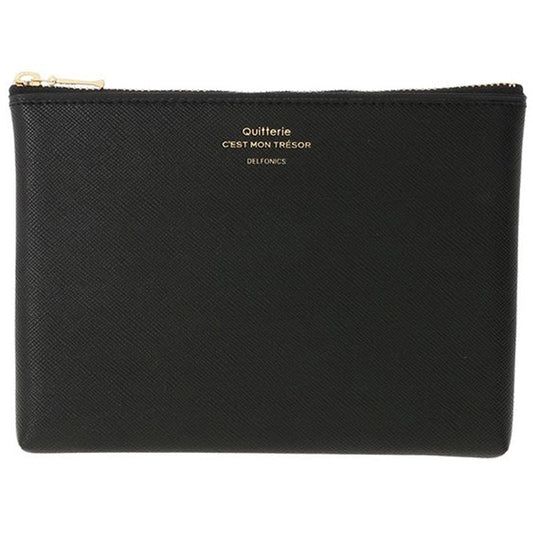Quitterie Medium Pouch – Black - Beautyhabit