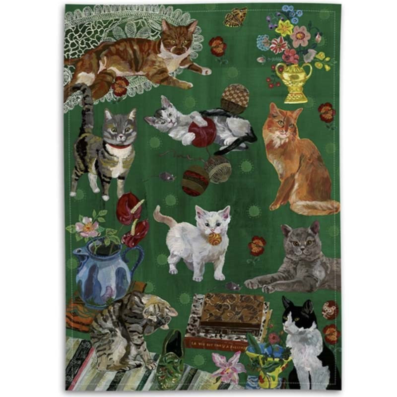 Avenida Home Les Chats Tea Towel