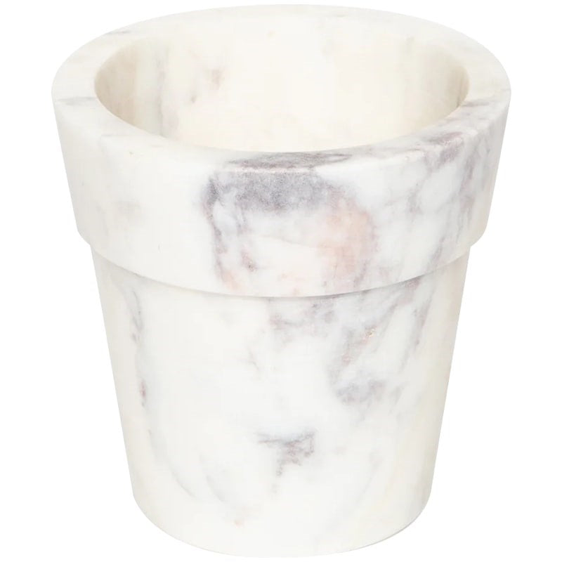 Caravan Home White Marble Pot