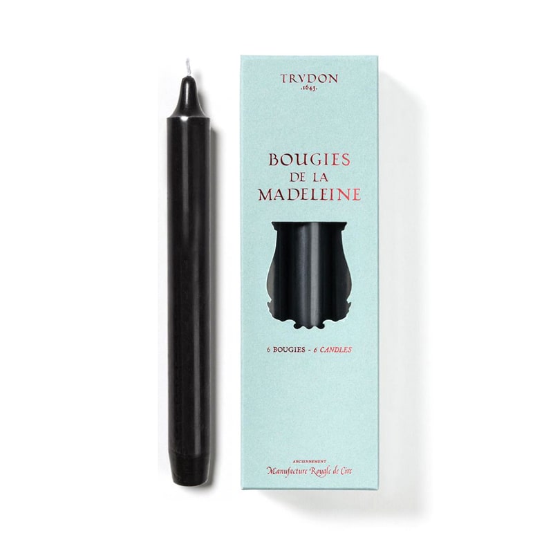 Madeleine 8" Taper Candles - Black