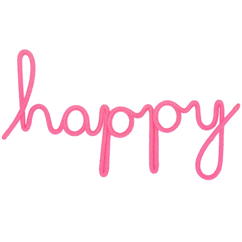 Bombay Duck Happy Rope Word – Fuchsia (1 pc)