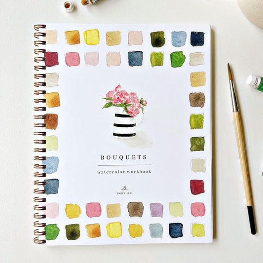 Bouquets Watercolor Workbook