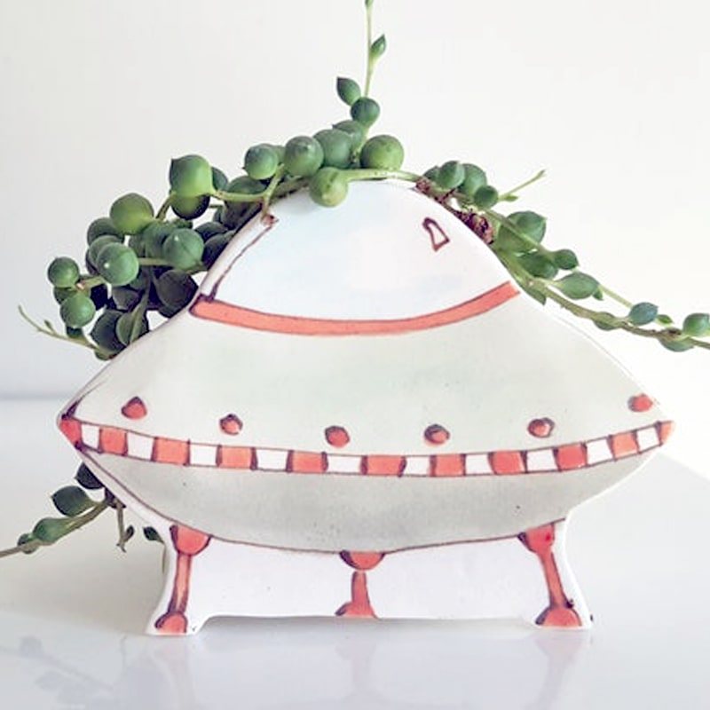 Small UFO Ceramic Planter