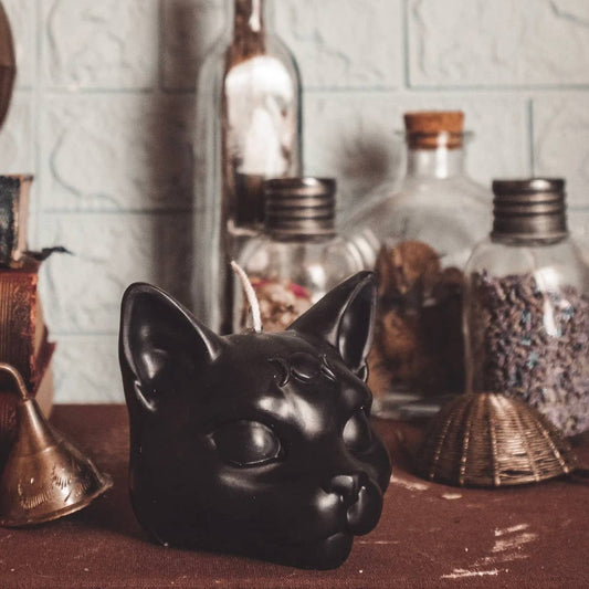 Third Eyed Cat Candle