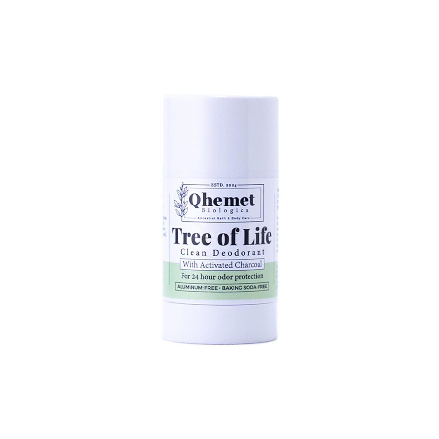Qhemet Biologics Tree of Life Clean Deodorant - Plant-Based Odor-Blocking Deodorant, Unisex Floral Scent - Baking Soda-Free, Aluminum-Free, Urea-Free & Paraben-Free (2.4 oz)