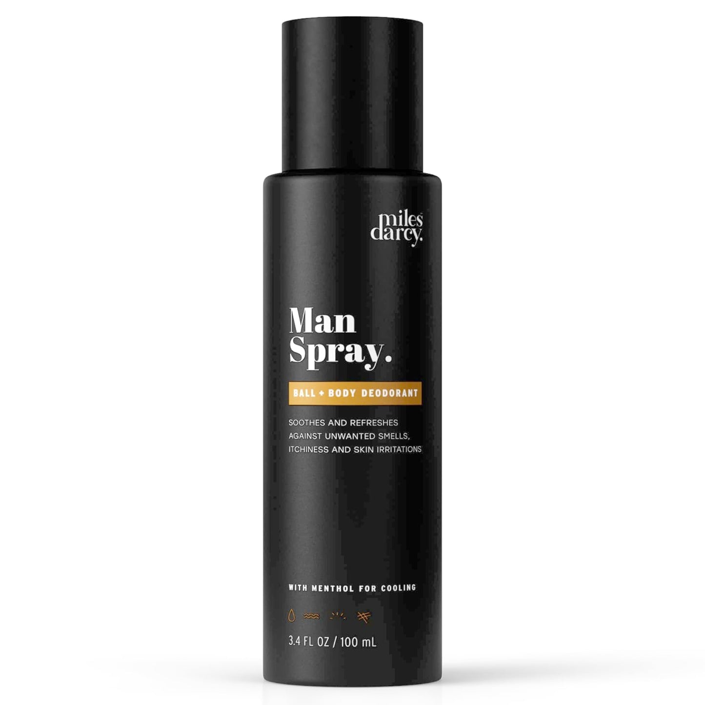 Man Spray - Ball Spray for Men- 100% Natural Mens Body Spray - Our Deodorant for Men is Protecting, Refreshing & Fights Against Odors, Chafing,Itchiness, Skin Irritations