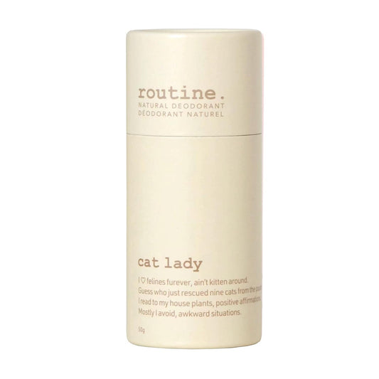 Routine Natural Deodorant Cat Lady Deo Stick | 1.7 Fluid Oz. Natural Deodorant Aluminum Free Natural Deodorant For Women & Men | (Stick Formula)