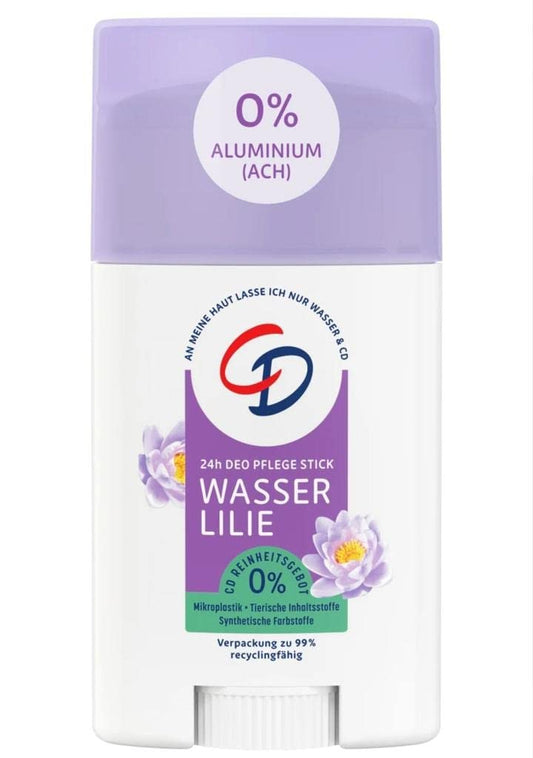 CD Deodorant Care Stick Water Lily, Without Alcohol, Dyes and Aluminium Salts, Vegan. 40 ml /1,35 Oz (Pack of 1)