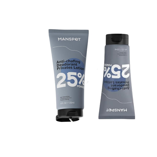 MANSPOT Anti-chafing Deodorant Privates Lotion, 2024 Men‘s Deodorant for Ball & Groin & Armpit, Lotion to Powder, Anti-irritant 4 fl/oz