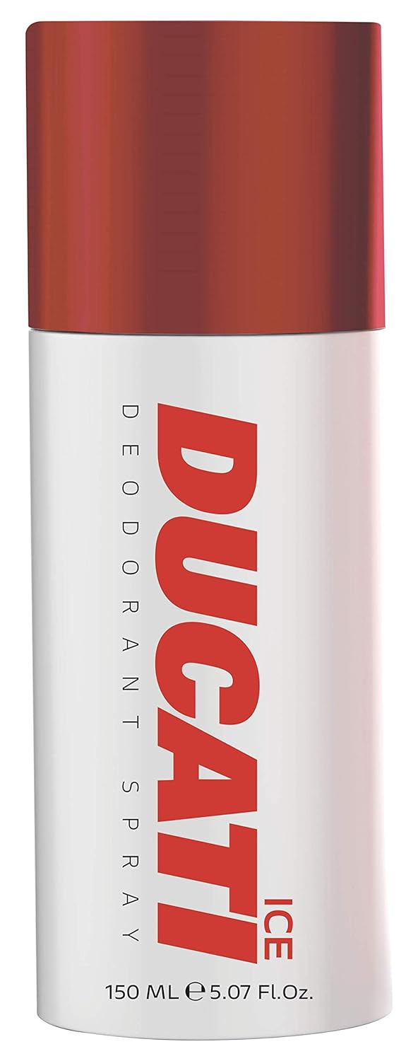 Ducati Ice by Ducati - Deodorant Spray for Men - Woody Aromatic Scent - Opens with Tangerine, Lemon and Bergamot - Blended with Lavender and Sage - Perfect for Young-Spirited Gentleman - 5.07 oz