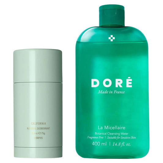CORPUS California Plant-Based Deodorant + DORÉ La Micellaire Botanical Cleansing Water VALUE Bundle | Clean, Cruelty-Free Beauty