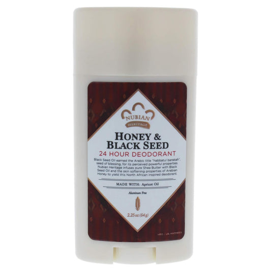 Nubian Heritage Honey and Black Seed Deodorant With Wild Honey and Apricot Oil, 24 Hour Protection , 2.25 OZ