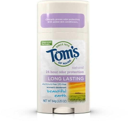 Tom's of Maine Natural Long-Lasting Deodorant Beautiful Earth 2.25 oz (Pack of 4)